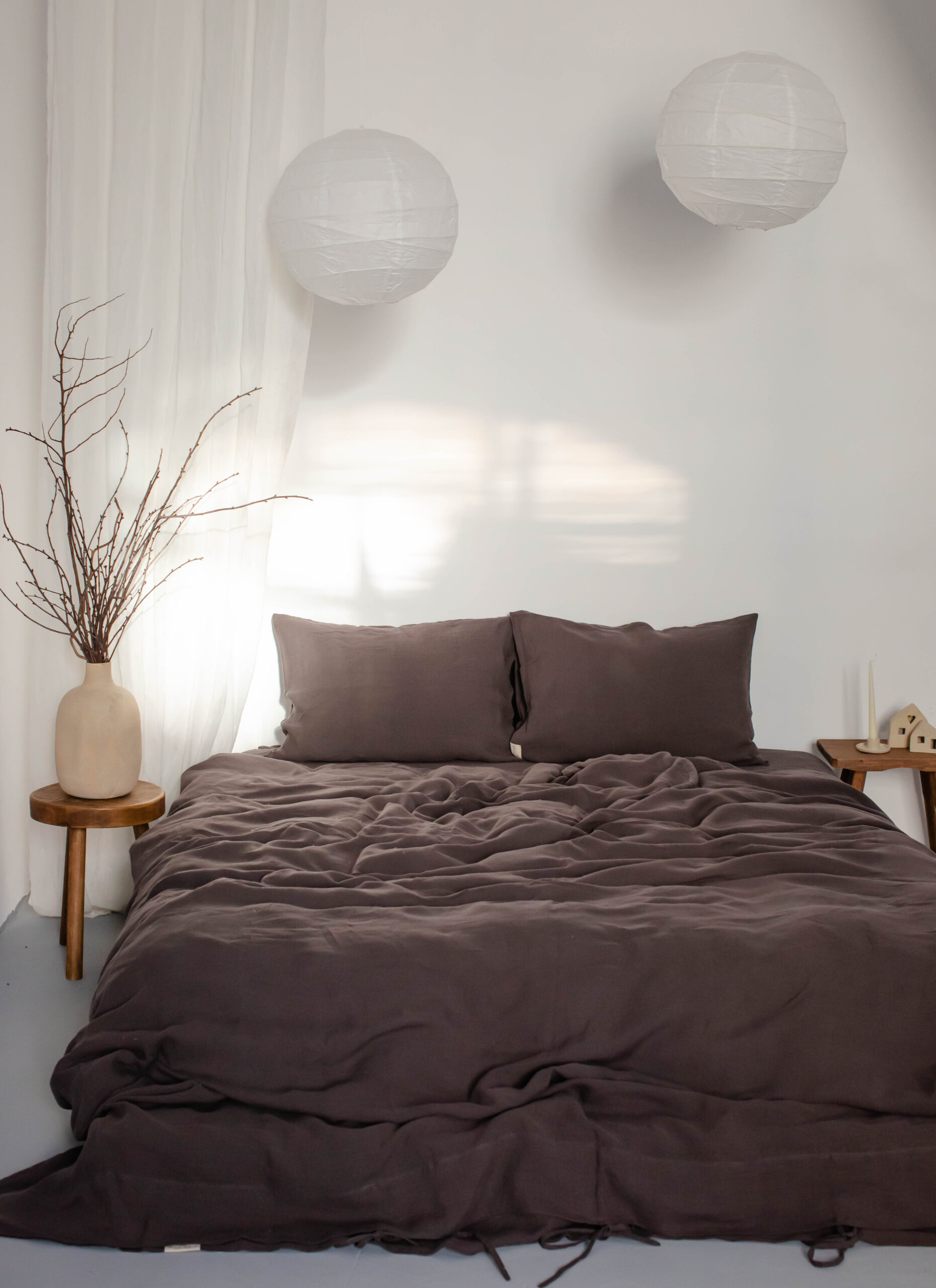 Set Chocolate Lust Cearșaf 90x200 și Husă Pilotă 150x200