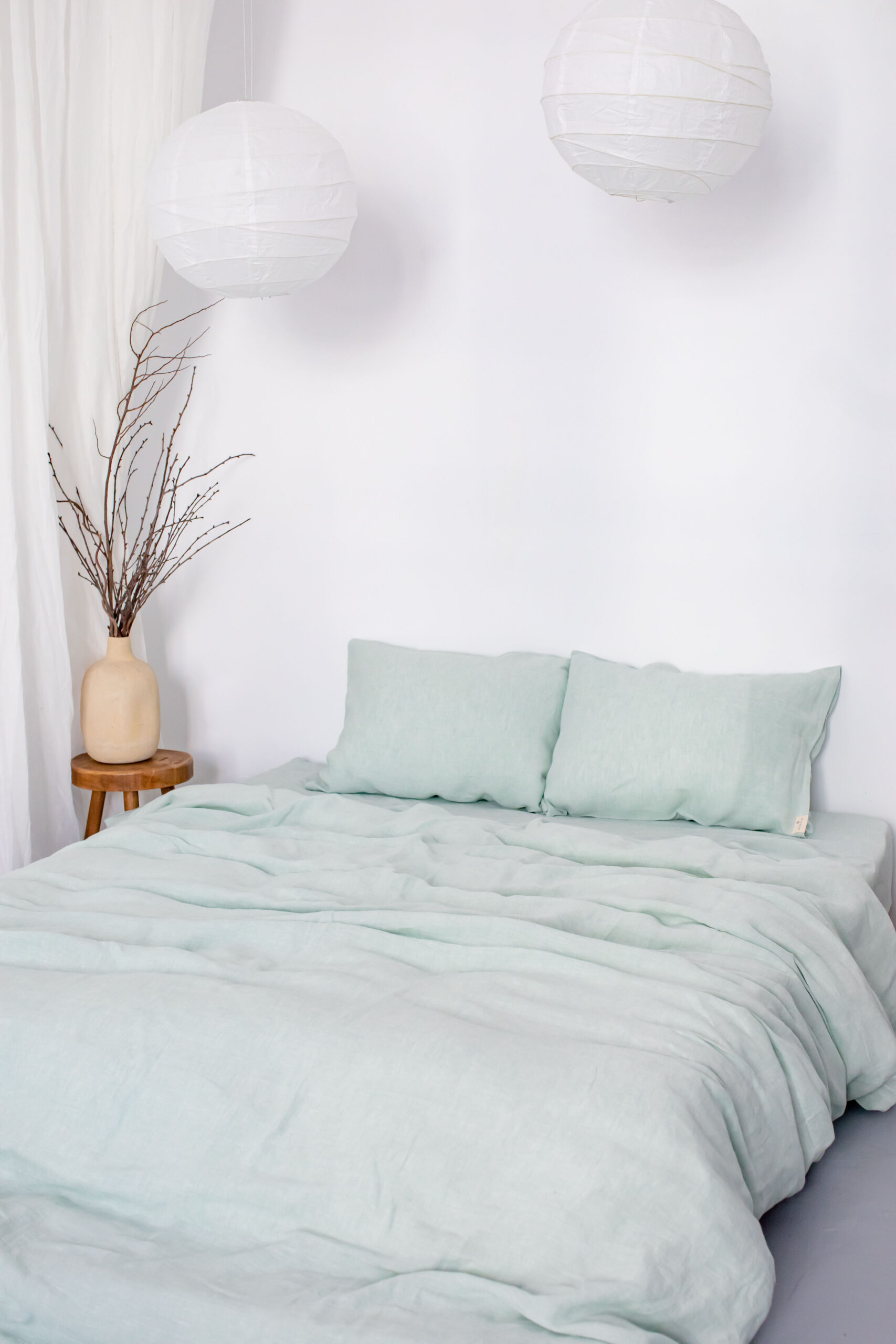 Set Dusty Green Fețe de Pernă 60x60 și Husă Pilotă 220x220