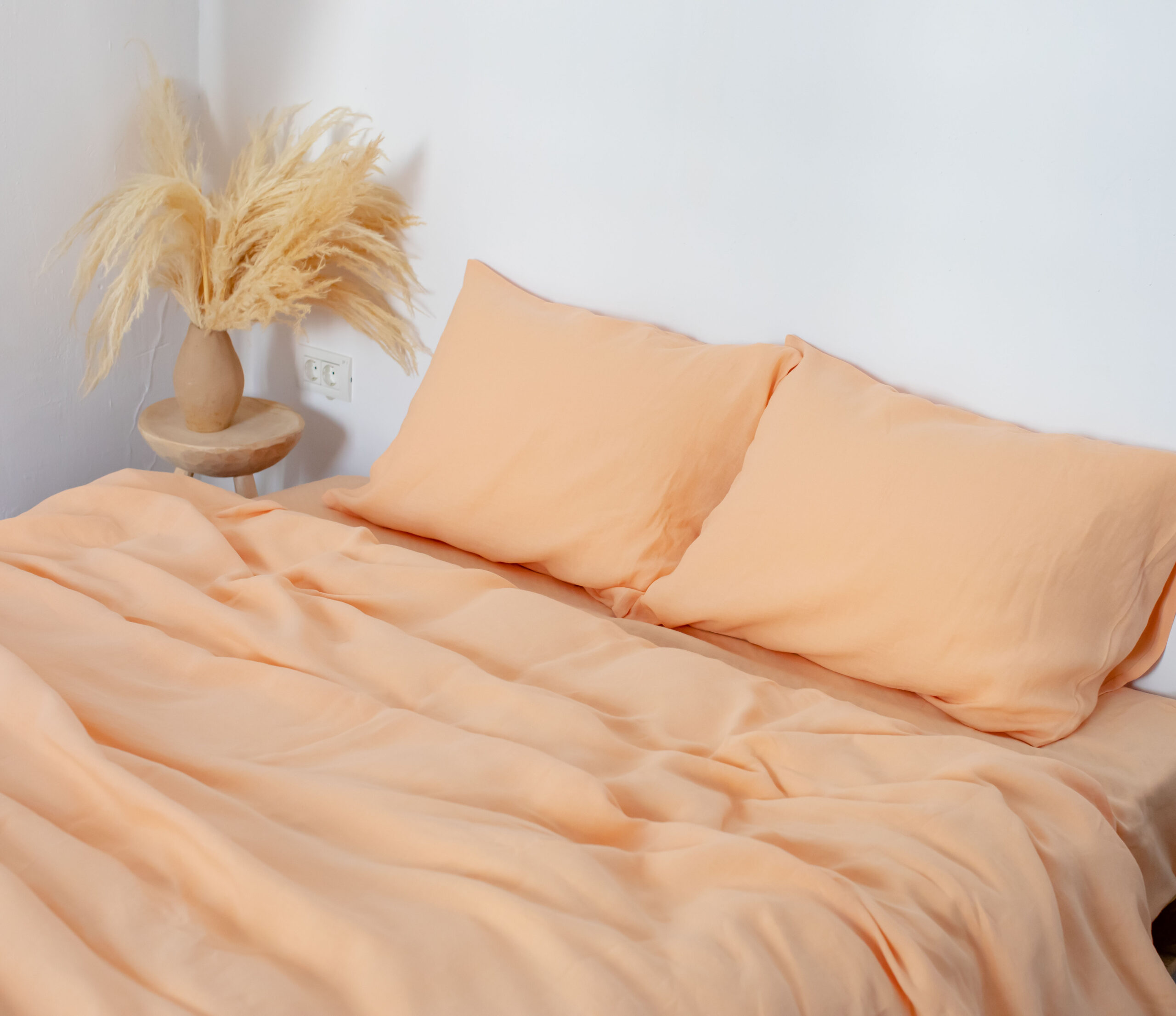 Set Peach Bite Fețe de Pernă 50x70 și Husă Pilotă 220x220