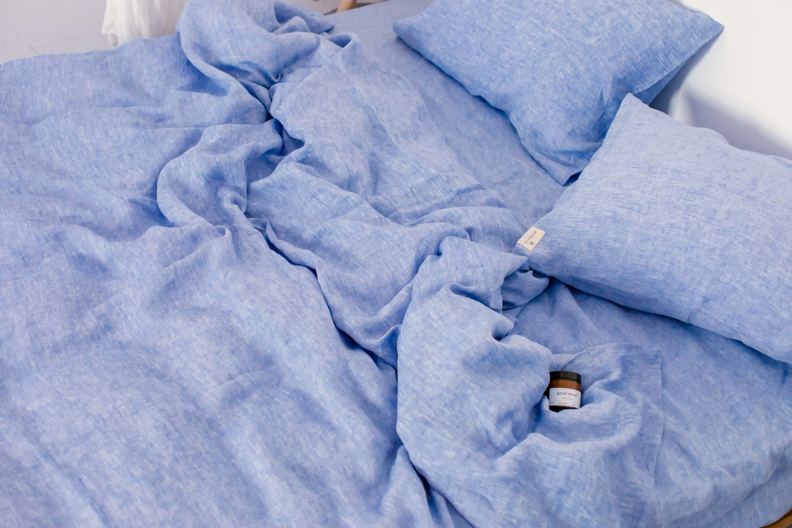 Set Ocean Blue Fețe de Pernă 80x80 și Husă Pilotă 220x240