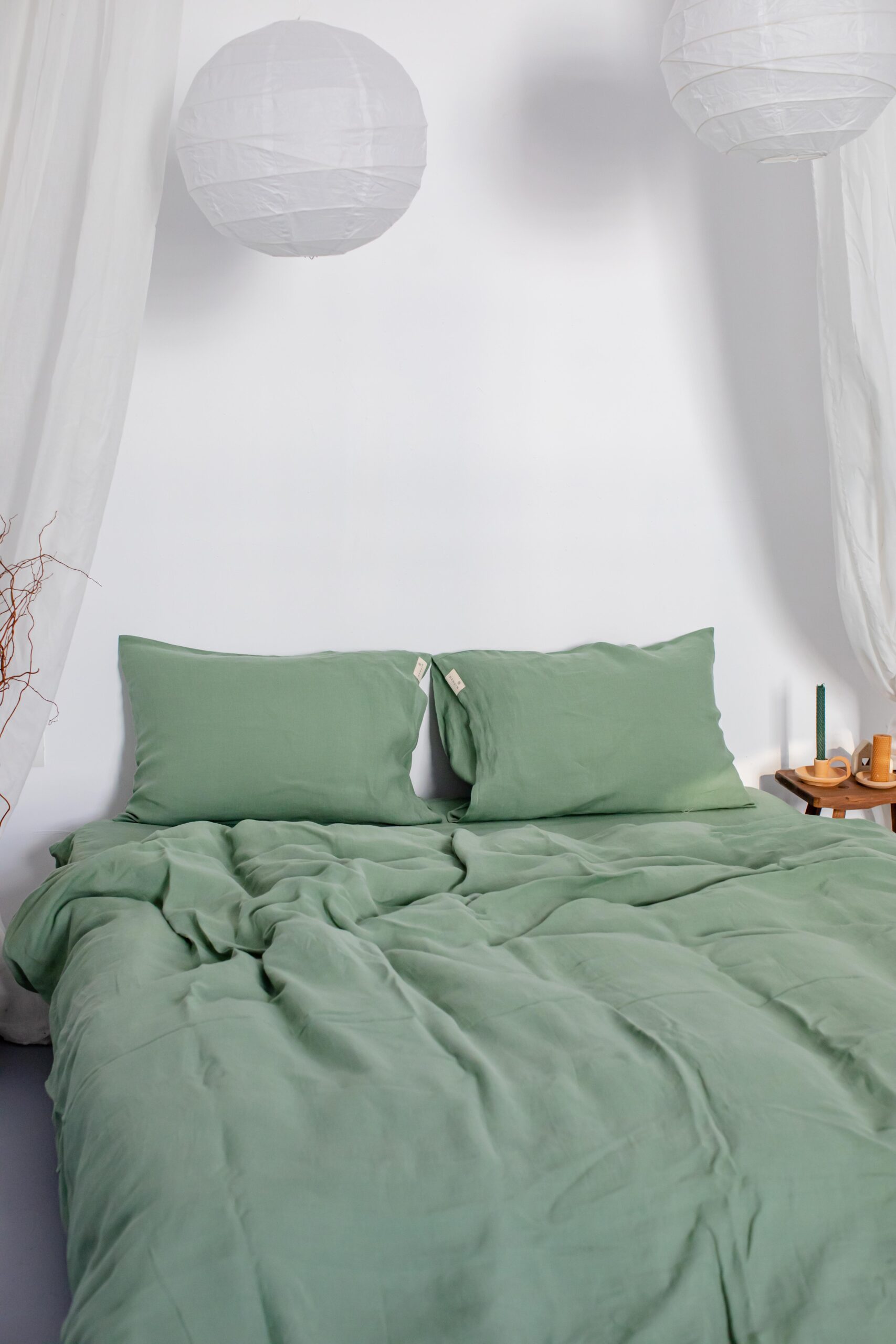 Set Mint Green Fețe de Pernă 50x60 și Husă Pilotă 200x200