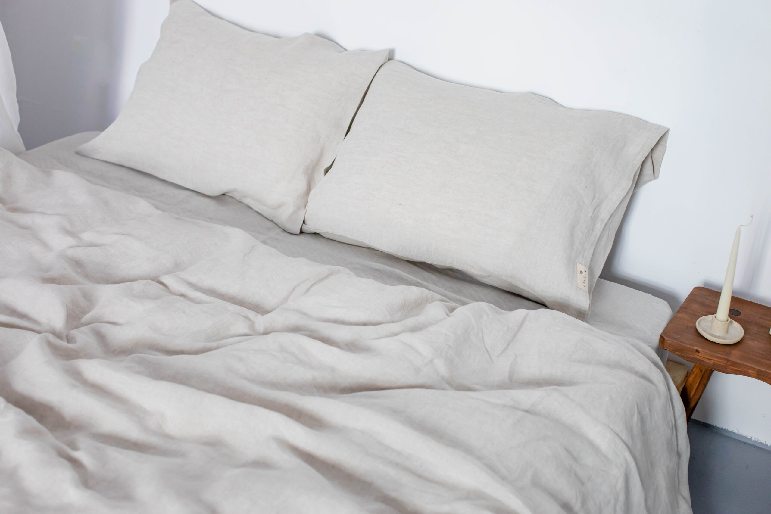 Set Natural Cearșaf 90x200 și Husă Pilotă 150x200